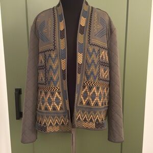 Tribal Jeans quilted embroidered